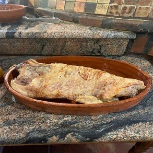 Carre lechazo asado